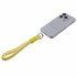 Cordon T&eacute;l&eacute;phonique Bracelet Tress&eacute; En Corde Robuste Avec Plaque De Fixation Pour T&eacute;l&eacute;phone Smartphone - Jaune Blanc