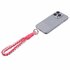 Cordon T&eacute;l&eacute;phonique Bracelet Tress&eacute; En Corde Robuste Avec Plaque De Fixation Pour T&eacute;l&eacute;phone Smartphone - Rose Blanc