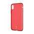 Baseus Simple Series transparent la coque compatible avec iPhone X XS - Rouge Transparent