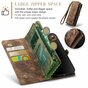 Caseme Vintage &Eacute;tui portefeuille compatible avec iPhone 12 et 12 Pro - marron