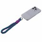 Cordon T&eacute;l&eacute;phonique Bracelet Tress&eacute; En Corde Robuste Avec Plaque De Fixation Pour T&eacute;l&eacute;phone Smartphone - Violet Bleu