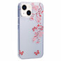 Coque en TPU Zen Blossom Flower Branches Nature Papillons compatible avec iPhone 13 - transparente