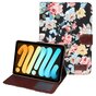 Housse de biblioth&egrave;que en cuir artificiel &agrave; motif de fleurs de roses compatible avec iPad mini 6 2021 et &agrave; l&#039;iPad mini 7 2024 - noir