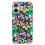 Coque en TPU avec feuilles et fleurs tropicales avec coins renforc&eacute;s compatible avec iPhone 16