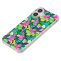 Coque en TPU avec feuilles et fleurs tropicales avec coins renforc&eacute;s compatible avec iPhone 16 Plus