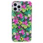 Coque en TPU avec feuilles et fleurs tropicales avec coins renforc&eacute;s compatible avec iPhone 16 Pro