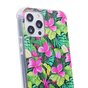 Coque en TPU avec feuilles et fleurs tropicales avec coins renforc&eacute;s compatible avec iPhone 16 Pro