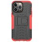 B&eacute;quille Antichoc En Plastique Antid&eacute;rapant Et &Eacute;tui TPU compatible avec iPhone 16 Pro Max - Rouge