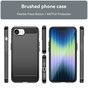 Coque Carbon Armor TPU avec finition bross&eacute;e compatible avec iPhone 16e - noir